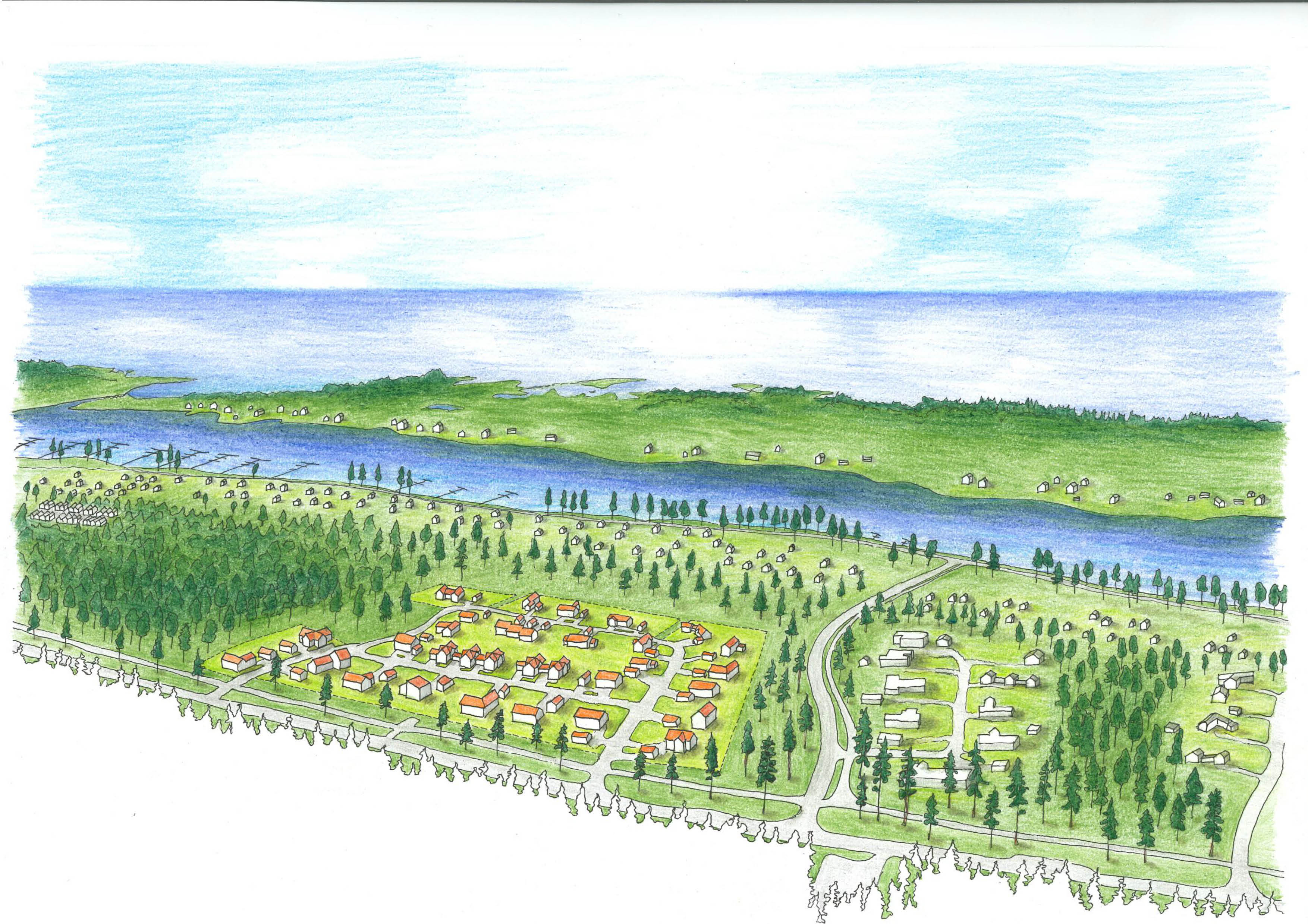 Här är en skiss för Södra Sörkastet.